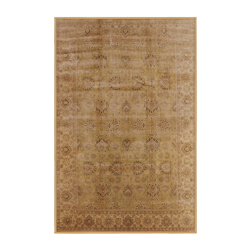 Tapis brun à motif oriental, Rectangle 8 pi x 10 pi