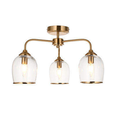 Ashcroft 3 Light Ceiling Semi flush light