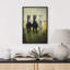 «Black and White Horses In The Field», reproduction d'art sur toile encadrée rustique moderne-109881649-109881650