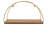 Wall storage metal and acacia wood half-circle frame 18" brown and metallic gold finish for home office bedroom or living room boho decor set of 3