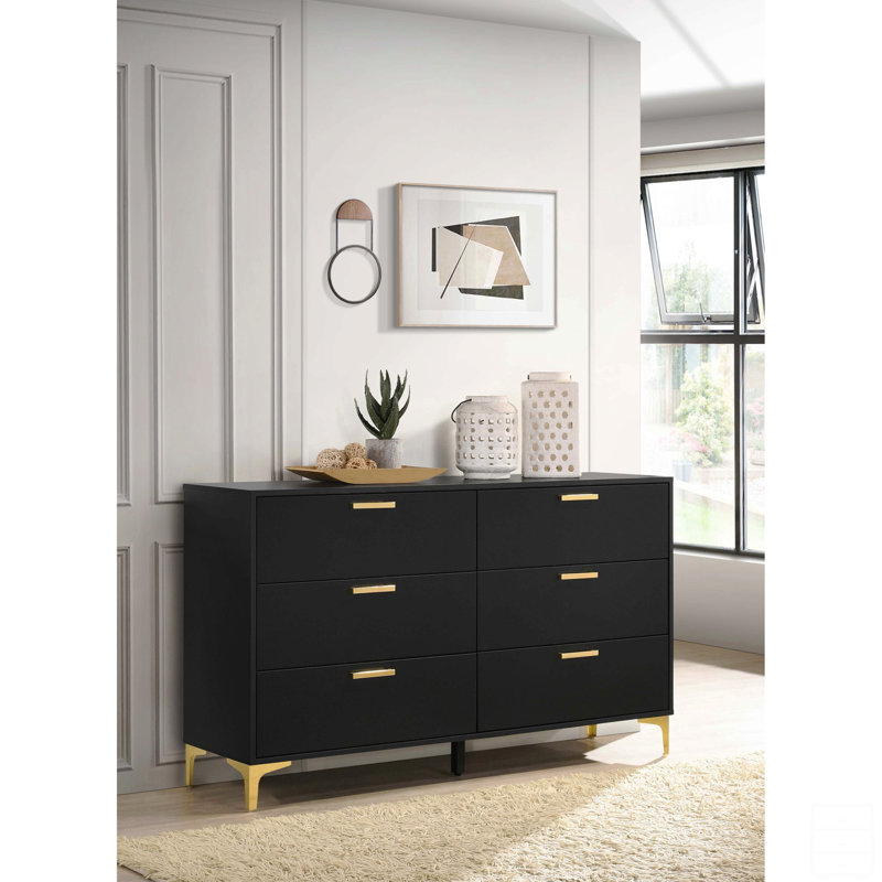 6-Drawer Rectangular Dresser