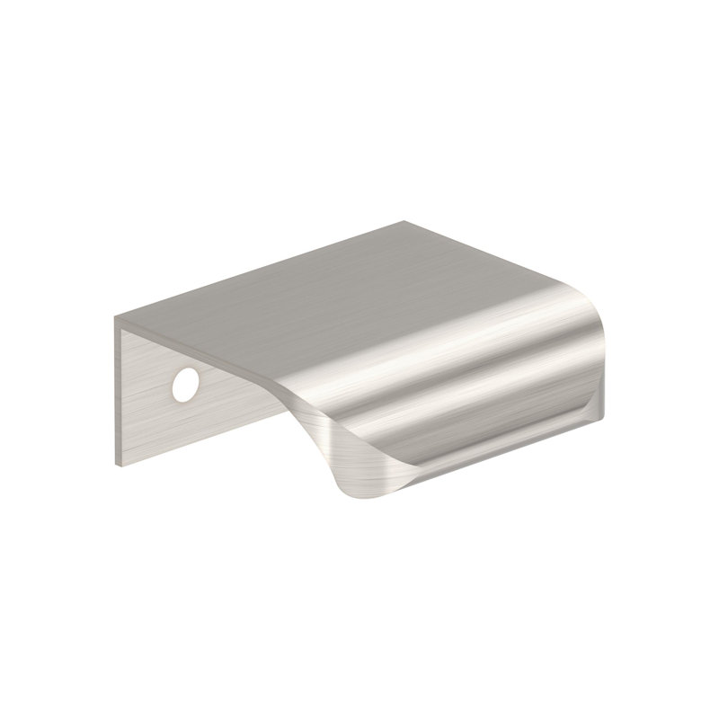 Poignée d'armoire en nickel satiné de 1 3/4 po (44 mm) Streamline Tab - paquet de 10, 1 3/4", Nickel satiné, 10
