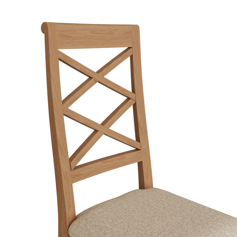 Bisbrooke Double Cross Back Fabric Seat Chair