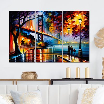 Colorful San Francisco I " Colorful San Francisco I " 3 Piece Art Mixed Media Print
