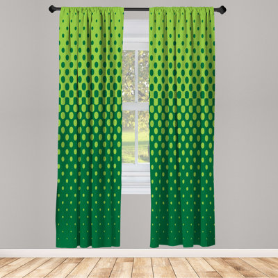 Microfiber Floral Semi-Sheer Rod Pocket Curtain Panels