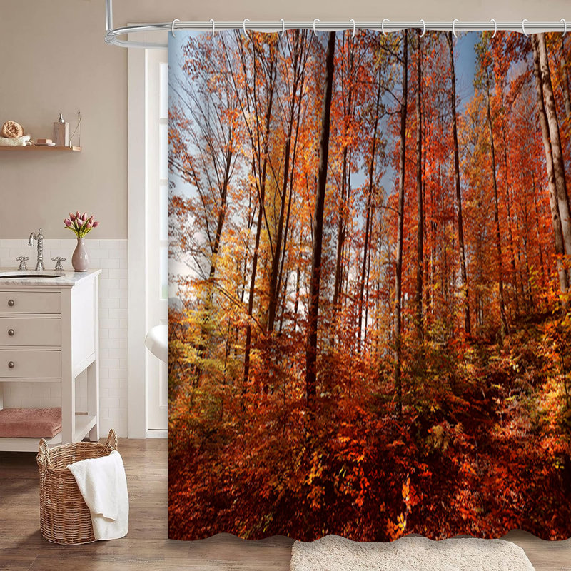 Rideau de douche coloré avec 12 crochets, L 72 po x l 84 po