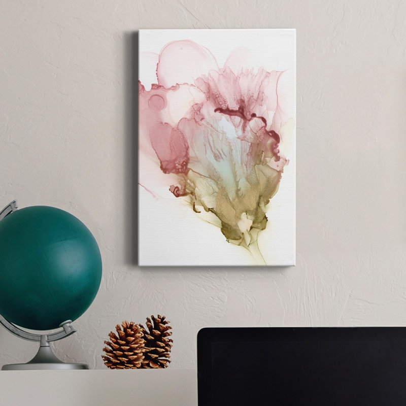 Floraison rose I - impression sur toile tendue, H 27 po x l 18 po x P 1 po