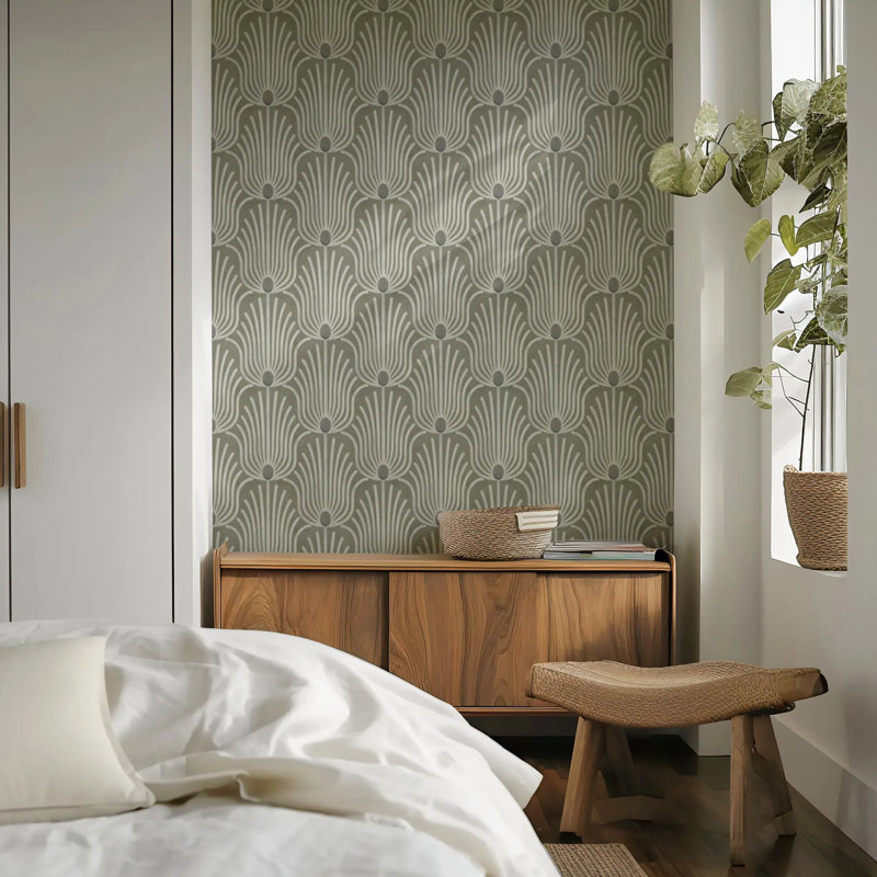 Carlyle Feather - Wallpaper, Coconut Husk, Peel & Stick