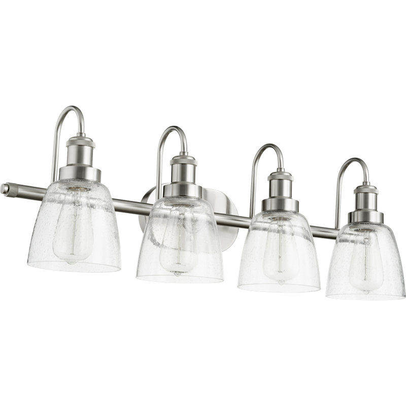 Éclairage pour meuble-lavabo 4 lumières Disanto, Nickel satiné