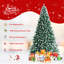 Arbre de Noël 72 '' pin vert floqué / givré et pommes de pin