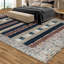 Tapis brun / beige / bleu sarcelle noué à la main de haute qualité