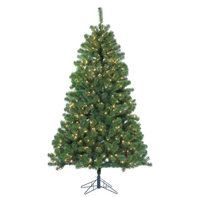 Cashmere Flocked 7' Pre-Lit Pine Christmas Tree