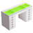 Makeup Vanity HD Glass Top Built-in LED Light Strips Large 13 Drawers Diamond Handles USB and Type-C-1440487925