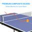 Ensemble de table de ping-pong pliable et portatif de 4,5 pi avec filet et 2 raquettes pour l'intérieur et l'extérieur, idéal pour le plaisir en famille et l'efficacité de l'espace