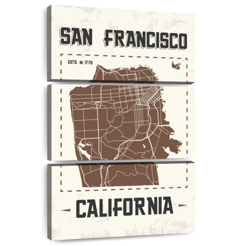 Carte Aliaz Classic de San Francisco, H 23 po x l 14 po