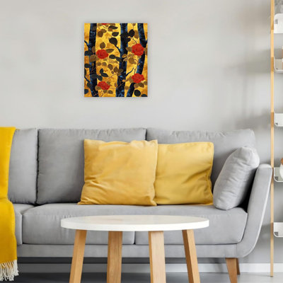 Art mural en toile rouge 20 "x 24"