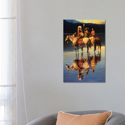 Peace On Blue Lake By David Mann - Wrapped Canvas Graphic Art by David Mann - Wrapped Canvas Print