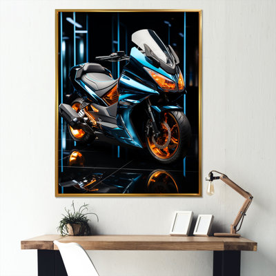 " Electric Blue Ride Scooter "
