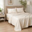 Ensemble de draps en microfibre et bambou hypoallergéniques avec confort rafraîchissant-138649784-138649787