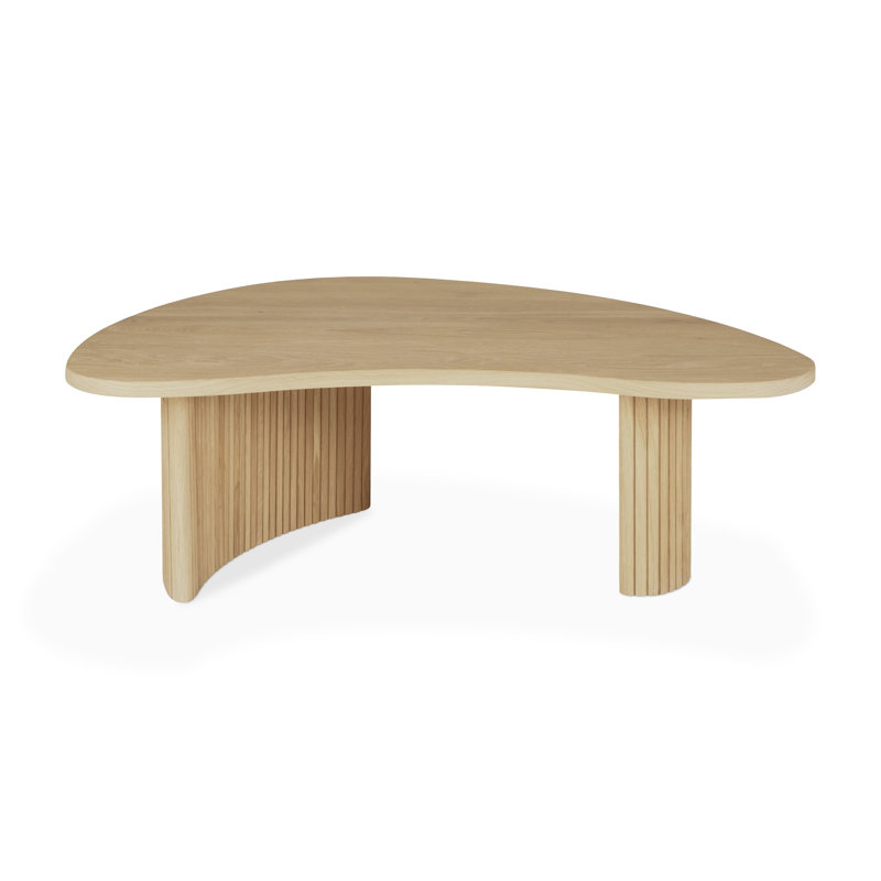 Boomerang Solid Wood Coffee Table, Oak