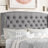 Fabric Upholstered Bed,Tufted Headboard Adjustable Height Bed Frame-2004121574-2004121582