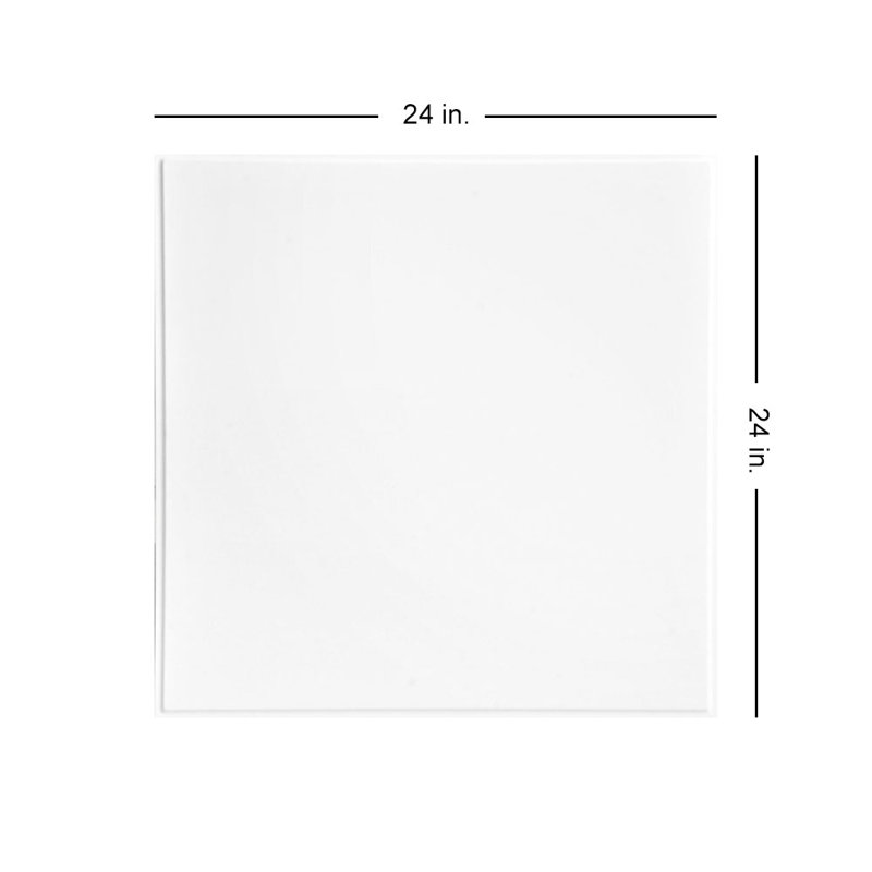 Smooth Gloss White 24" x 24" PVC Ceiling Tile