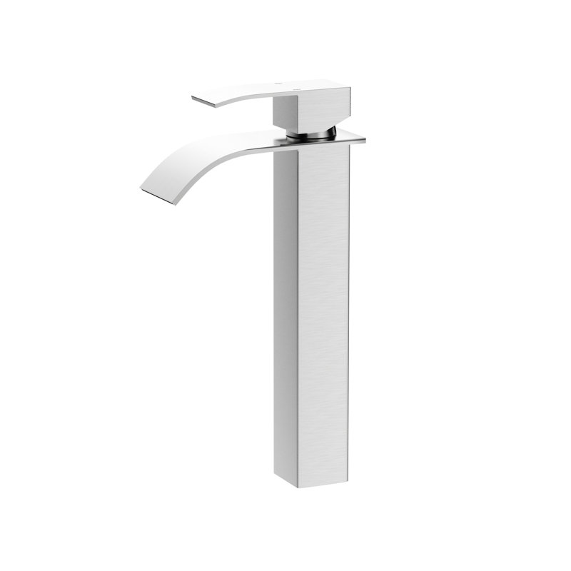 Brushed Nickel Bathroom Faucet 6" - Stainless Steel 304, Modern Design With Lever Handle, In Convenient Single Sink