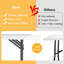 Table pliante 4 pieds, pliante en plastique robuste