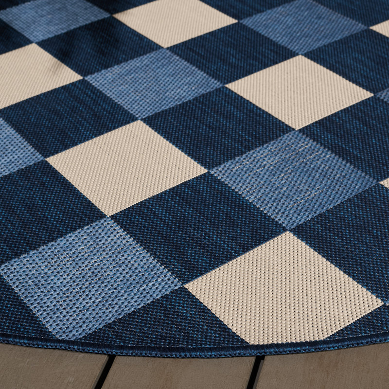 Tapis intérieur / extérieur Courtyard 6443, Rond 6 pi 7 po