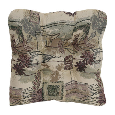 19-Inch Square Tapestry Tufted Dining Chair Cushion