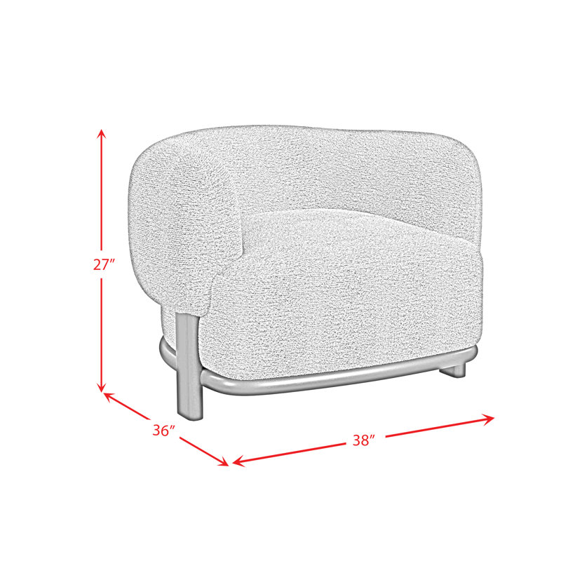 Chaise Rosalind en blanc Penny, Blanc