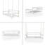 Structure de lit de jour de balançoire de véranda en bois pour patio, banc de balançoire de jardin avec 4 cordes de suspension pour la cour, extérieur-1187823607