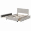 Grand lit de rangement tapissier Nahush