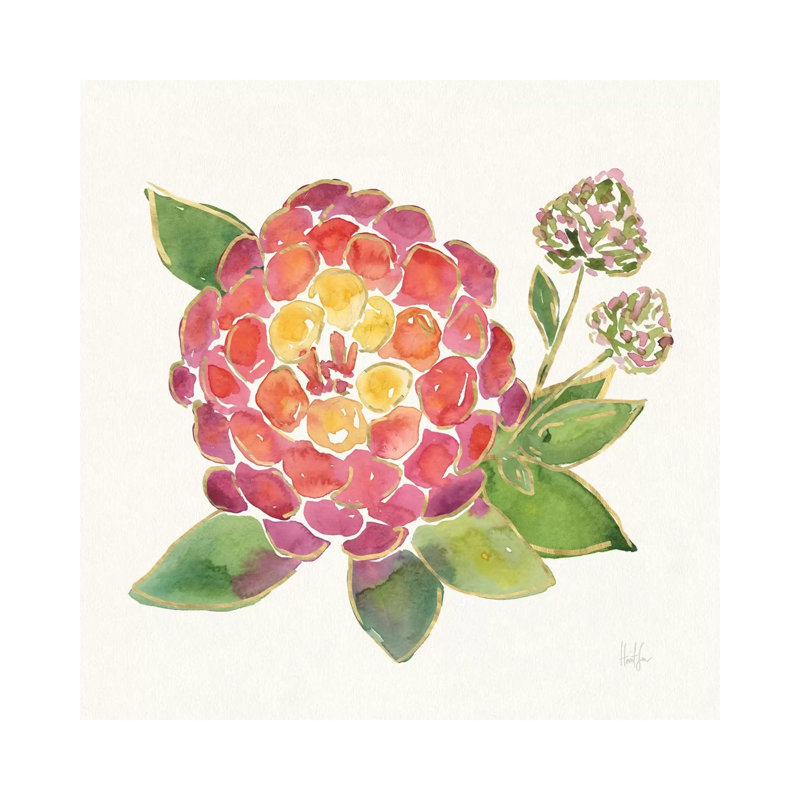 Tropical Fun Flowers II by Harriet Sussman - Wrapped Canvas Gallery-Wrapped Canvas Giclée, 30.48cm H x 30.48cm W