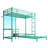 Bunk Bed Twin Over Twin Size With Desk Station L-Shaped Metal Bunk Bed Storage Shelves And Drawers Loft Beds With Safety Guardrail And Ladder For Teen,Green