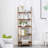 Elberta Bamboo Ladder Bookcases Ladder Bookshelf Storage Rack Flower Plant Stand Shelf Organizer Display Shelf-929857674