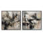 Gris intérieur noir de mondes de marbre - formes abstraites carrées collage ensemble de 2-1062080129-1062080130