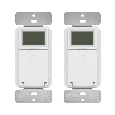 TopGreener 7-Day Programmable Timer Switch - Nickel (2-Pack)