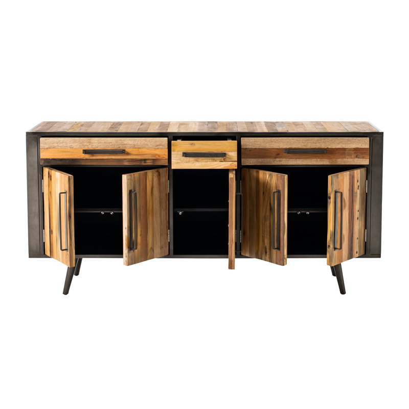 Buffet en bois 3 tiroirs Meserve
