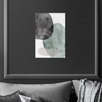 Abstrait vert solidaire géométrique - Peinture
