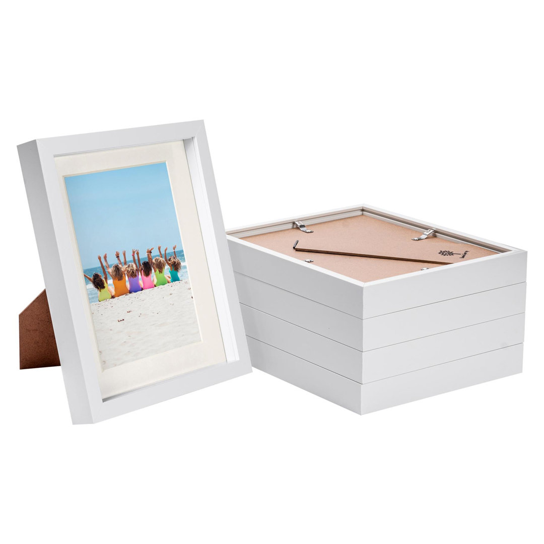 Nicola Spring - 8" x 10" White 3D Box Photo Frames