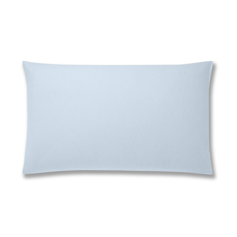 Brushed Cotton Standard Pillowcase Pair, Blue