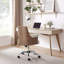 Hart Mixed Wood and Luxury Fabric Home Office Vanity Chair - Mid-Century Modern Design