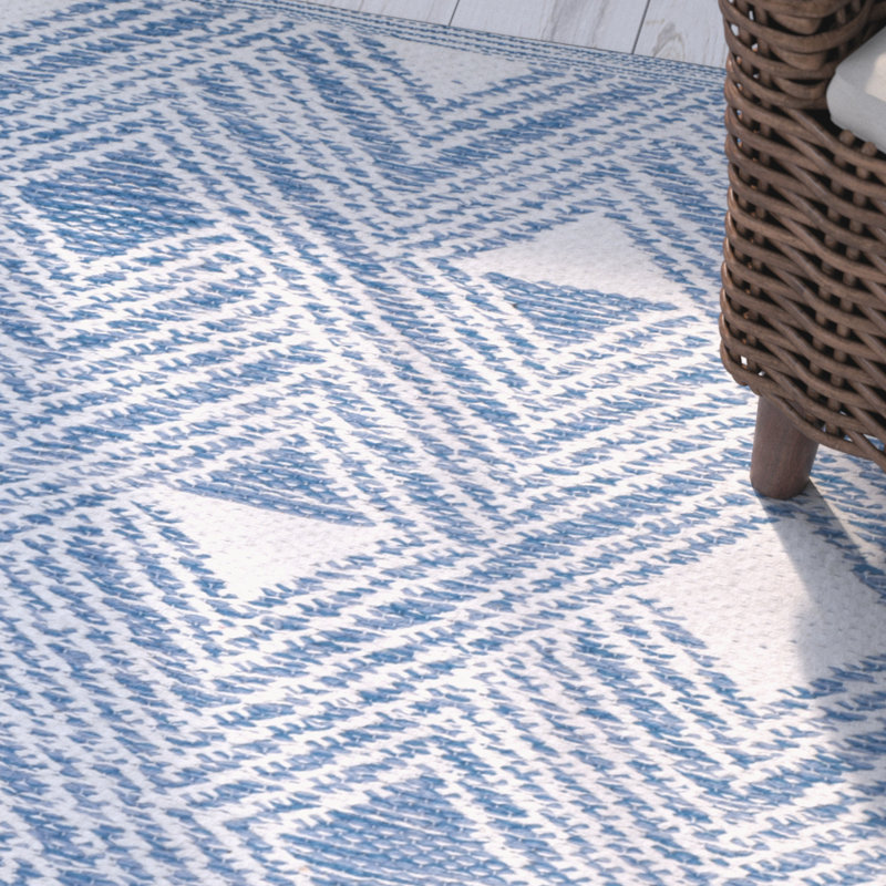 Tapis géométrique tissé à plat à la main Dominica, Tapis de couloir 2 pi 3 po x 7 pi