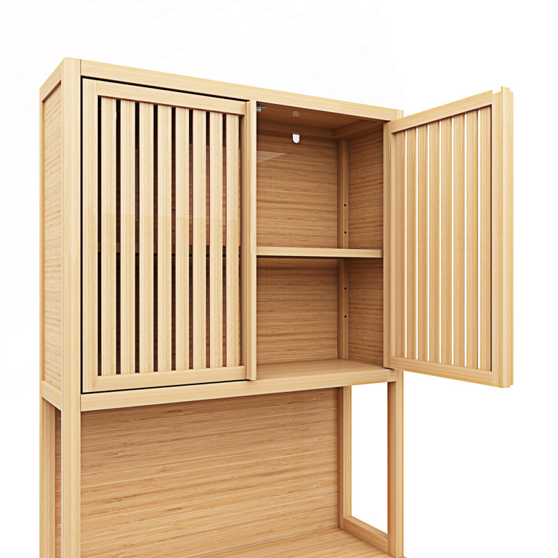 Accent Cabinet, Double-Door Bamboo Storage Cabinet