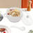 Deliyah 8.54in White Ceramic Serving Soup Tureen with Glass Lid