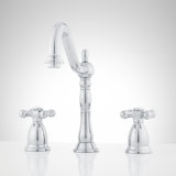 Victorian Widespread Bathroom Faucet with Cross Handles