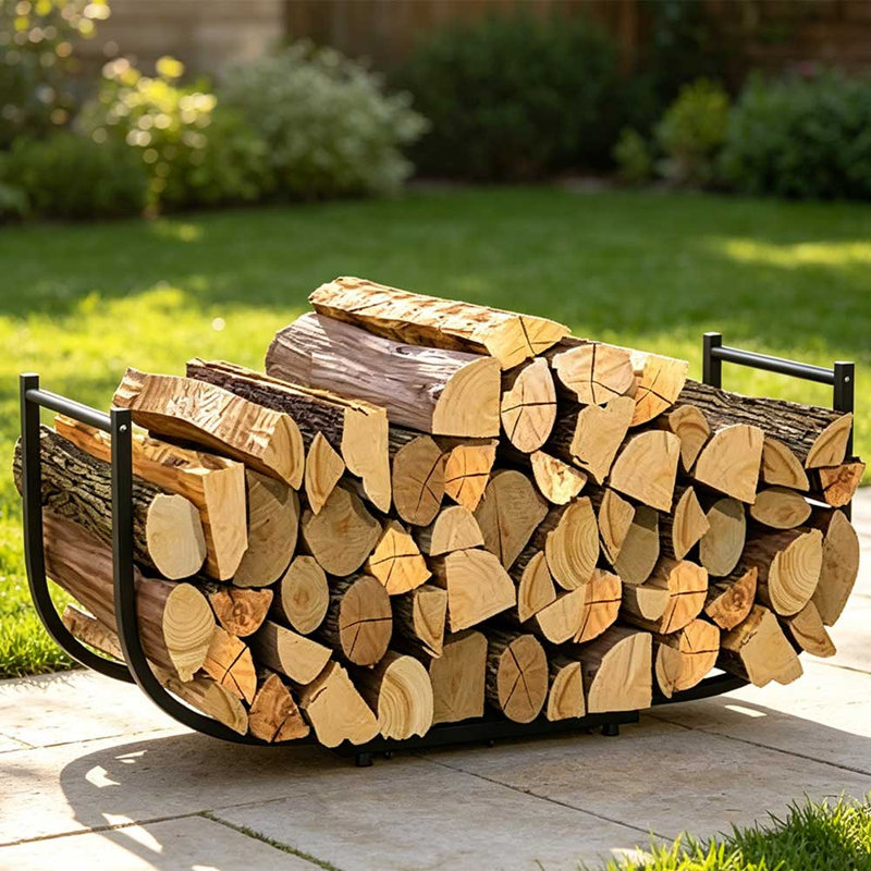 Porte-bûches en bois de chauffage