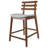 Hartz Solid Wood Counter Stools – Set of 2 Upholstered Fabric Seat & Open Back, Mid‑Century Modern-1692401150