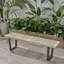 Banc d'extérieur en métal / bois-130374747